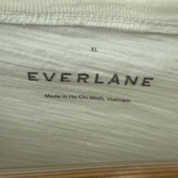 Everlane Cotton Slub Crew T-Shirt - XL WHITE - Picture 3 of 3